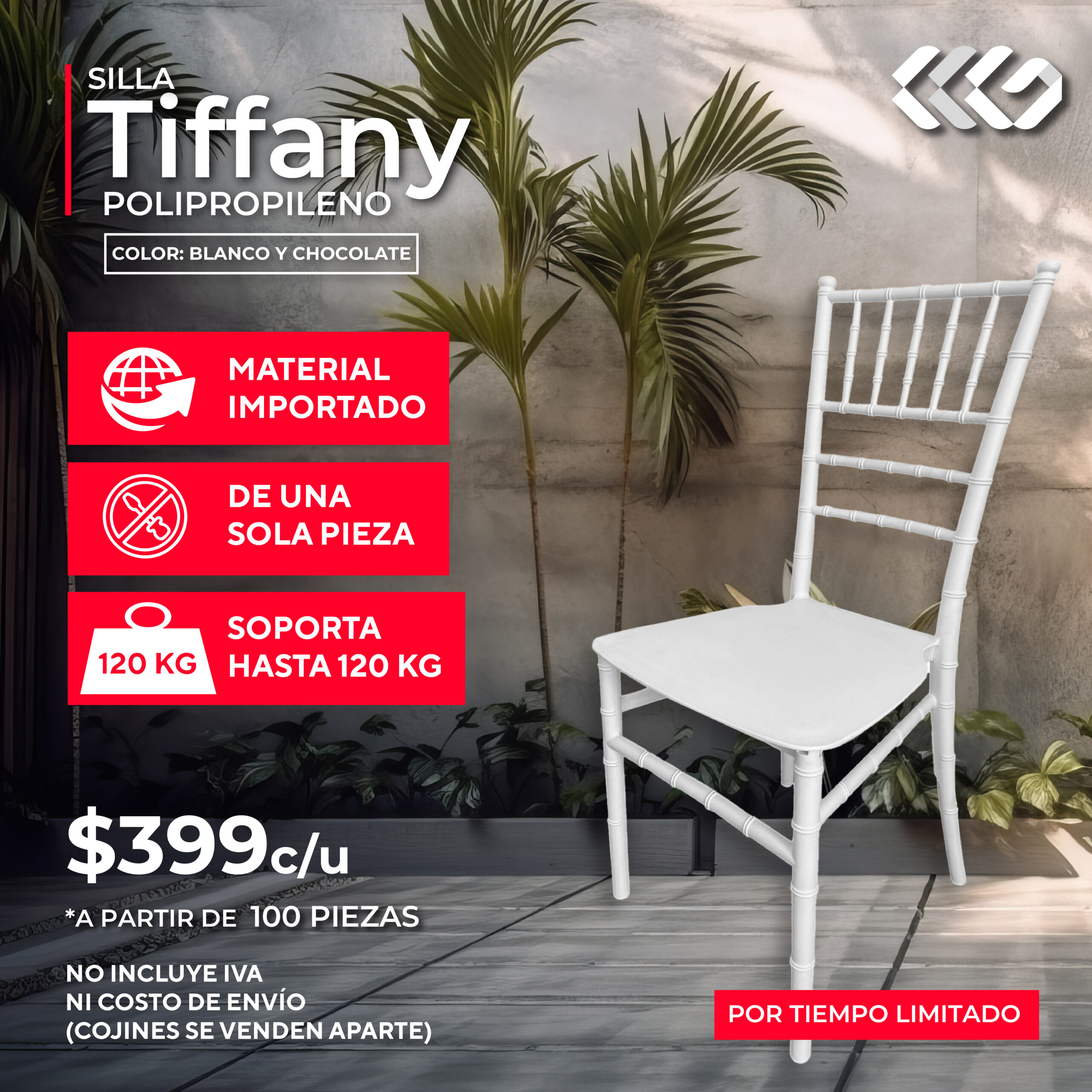 Silla Tiffany Blanca